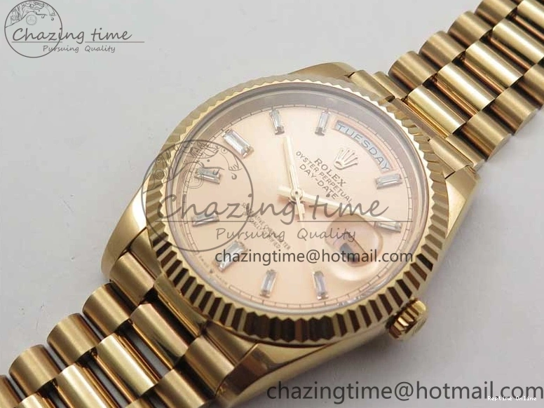 0409 Day-Date 40mm 228239 BP New Dial Version 904 RG T Crystal Markers RG Dial on RG President Bracelet A Popular 2834